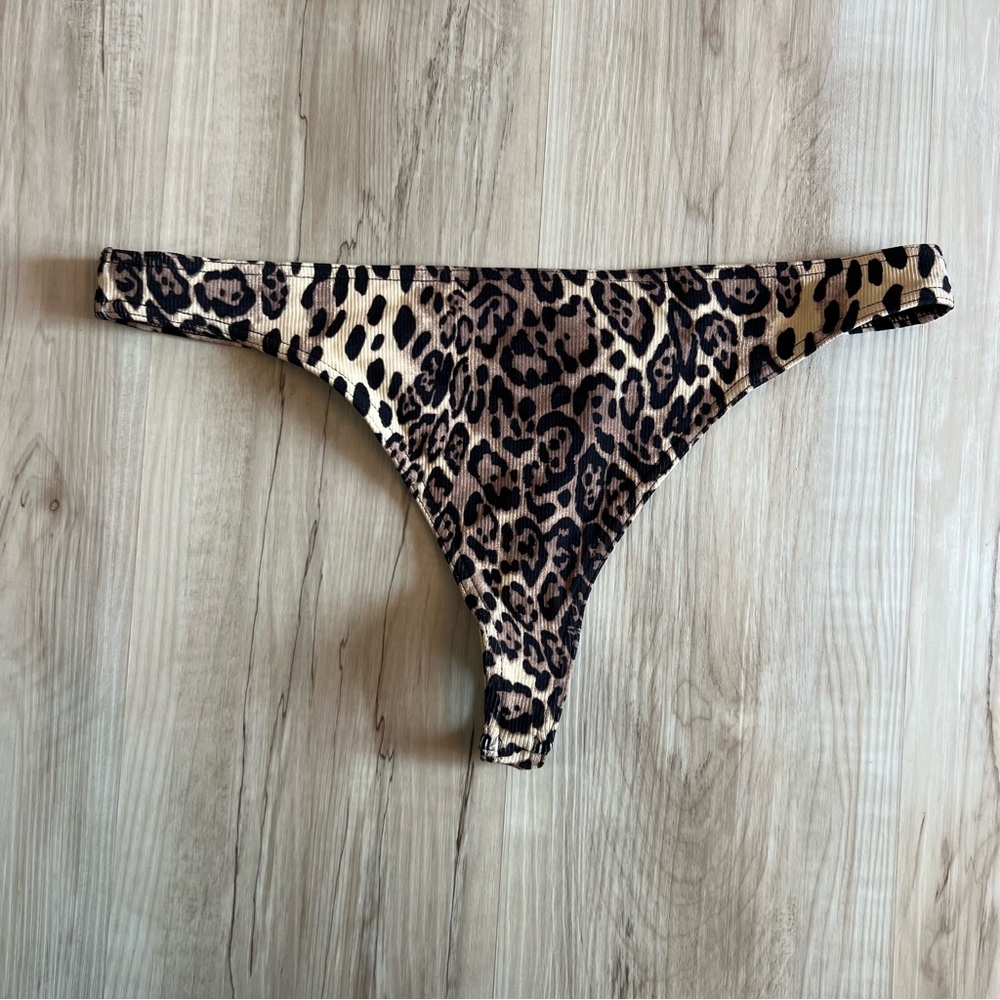 ASOS Cheetah Print Bikini Botton Thong Women's 8 Swim